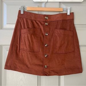 American Eagle Faux Suede Skirt Size 6 L